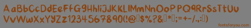 BeansPlantain Font – Brown Fonts on Gray Background