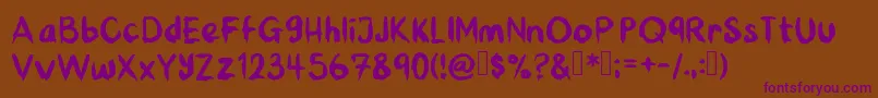 BeansPlantain Font – Purple Fonts on Brown Background
