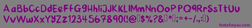 BeansPlantain Font – Purple Fonts on Gray Background