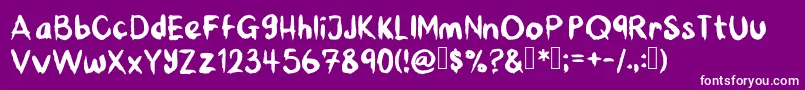BeansPlantain Font – White Fonts on Purple Background