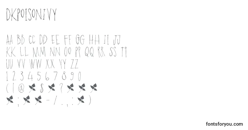 Schriftart DkPoisonIvy – Alphabet, Zahlen, spezielle Symbole