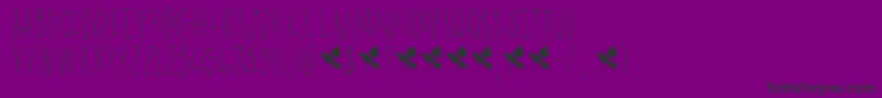 DkPoisonIvy-fontti – mustat fontit violetilla taustalla