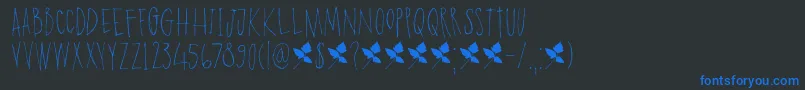 DkPoisonIvy Font – Blue Fonts on Black Background