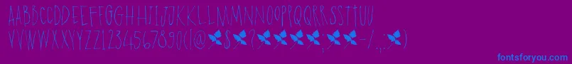 DkPoisonIvy Font – Blue Fonts on Purple Background