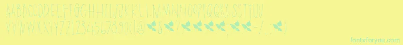 fuente DkPoisonIvy – Fuentes Verdes Sobre Fondo Amarillo