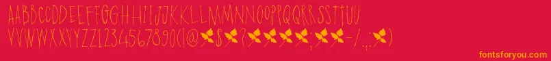 DkPoisonIvy Font – Orange Fonts on Red Background