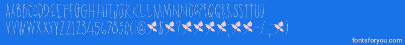 Шрифт DkPoisonIvy – розовые шрифты на синем фоне