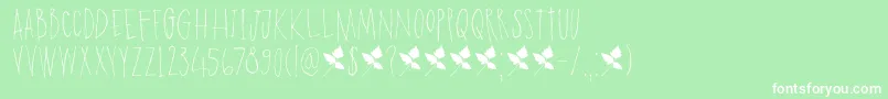 Czcionka DkPoisonIvy – białe czcionki na zielonym tle