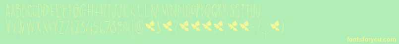 Czcionka DkPoisonIvy – żółte czcionki na zielonym tle