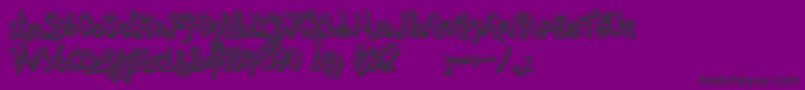 BajareczkaShadow-Schriftart – Schwarze Schriften auf violettem Hintergrund