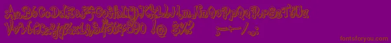 BajareczkaShadow Font – Brown Fonts on Purple Background