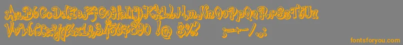 BajareczkaShadow Font – Orange Fonts on Gray Background