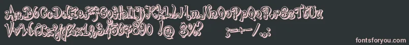 BajareczkaShadow Font – Pink Fonts on Black Background