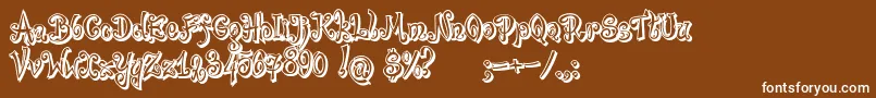 BajareczkaShadow Font – White Fonts on Brown Background