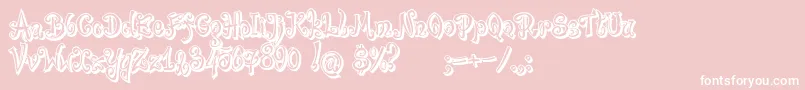 BajareczkaShadow Font – White Fonts on Pink Background