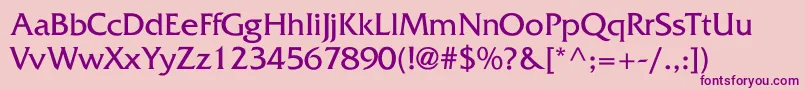 Fritzquadrata Font – Purple Fonts on Pink Background
