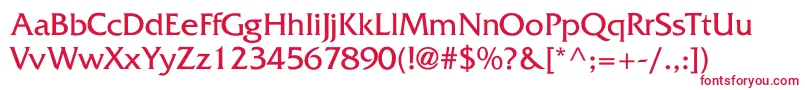Fritzquadrata Font – Red Fonts on White Background