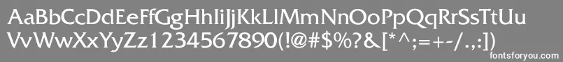 Fritzquadrata Font – White Fonts on Gray Background