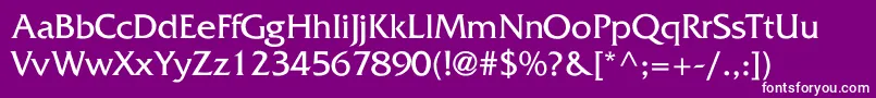 Fritzquadrata Font – White Fonts on Purple Background