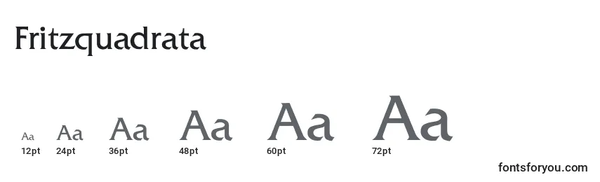 Размеры шрифта Fritzquadrata