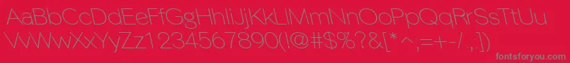 PhinsterleftyfineRegular Font – Gray Fonts on Red Background