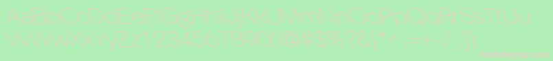 PhinsterleftyfineRegular Font – Pink Fonts on Green Background