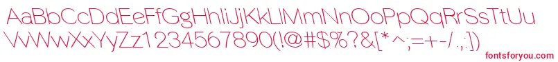 PhinsterleftyfineRegular Font – Red Fonts on White Background