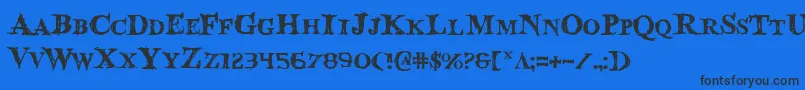 Blood Font – Black Fonts on Blue Background