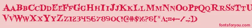 Blood Font – Red Fonts on Pink Background