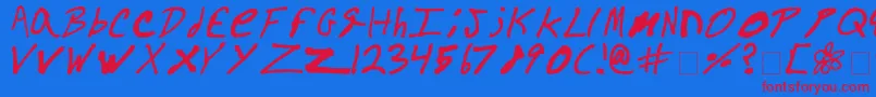 Elser Font – Red Fonts on Blue Background