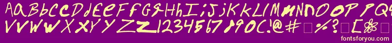 Elser Font – Yellow Fonts on Purple Background