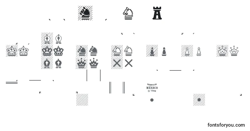 Czcionka ChessMagnetic – alfabet, cyfry, specjalne znaki