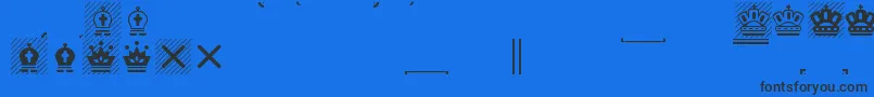 フォントChessMagnetic – 黒い文字の青い背景