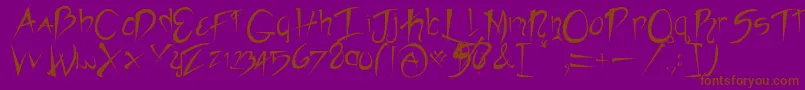 Rebelslasher Font – Brown Fonts on Purple Background