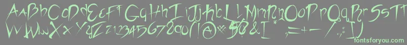 Weitere Informationen zur Rebelslasher-Schriftart Rebelslasher-Schriftart – Grüne Schriften auf grauem Hintergrund