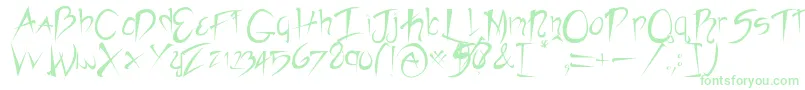 Weitere Informationen zur Rebelslasher-Schriftart Rebelslasher-Schriftart – Grüne Schriften auf weißem Hintergrund