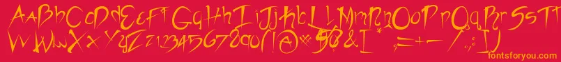 More about Rebelslasher Font Rebelslasher Font – Orange Fonts on Red Background
