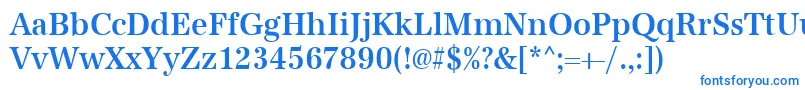 Urwantiquatmedextnar Font – Blue Fonts on White Background