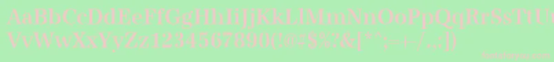 Urwantiquatmedextnar Font – Pink Fonts on Green Background