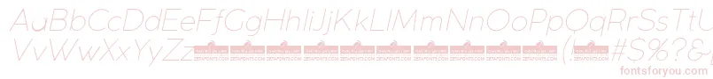 CocogothicUltralightitalicTrial Font – Pink Fonts on White Background