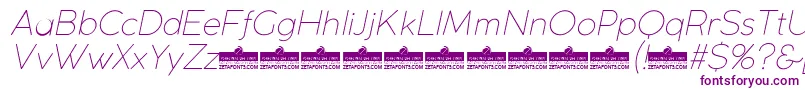 Шрифт CocogothicUltralightitalicTrial – фиолетовые шрифты на белом фоне