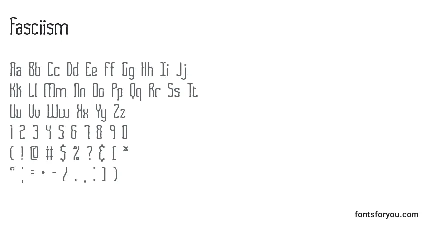 Fasciism Font – alphabet, numbers, special characters