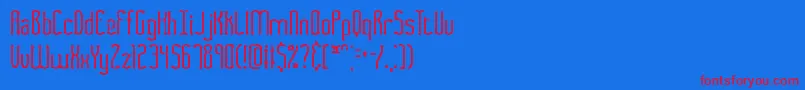 フォントFasciism – 赤い文字の青い背景