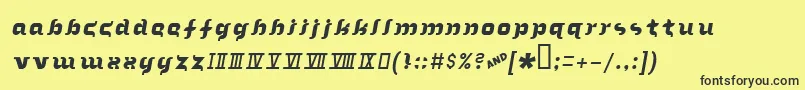 Inthearmsofsleep Font – Black Fonts on Yellow Background