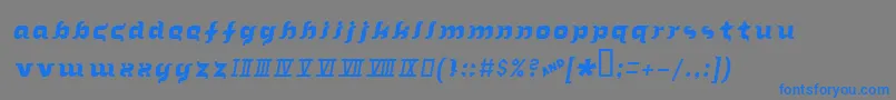 Inthearmsofsleep Font – Blue Fonts on Gray Background