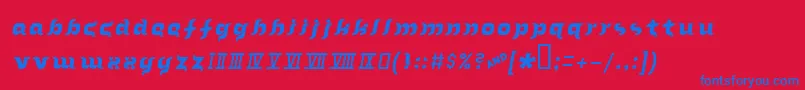 Inthearmsofsleep Font – Blue Fonts on Red Background