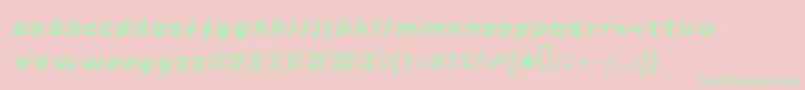 Inthearmsofsleep Font – Green Fonts on Pink Background