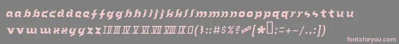 フォントInthearmsofsleep – 灰色の背景にピンクのフォント