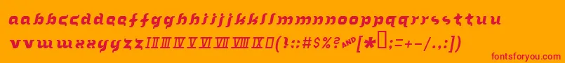 Inthearmsofsleep Font – Red Fonts on Orange Background