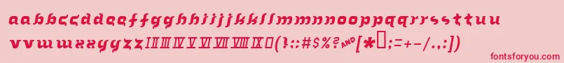 Inthearmsofsleep Font – Red Fonts on Pink Background